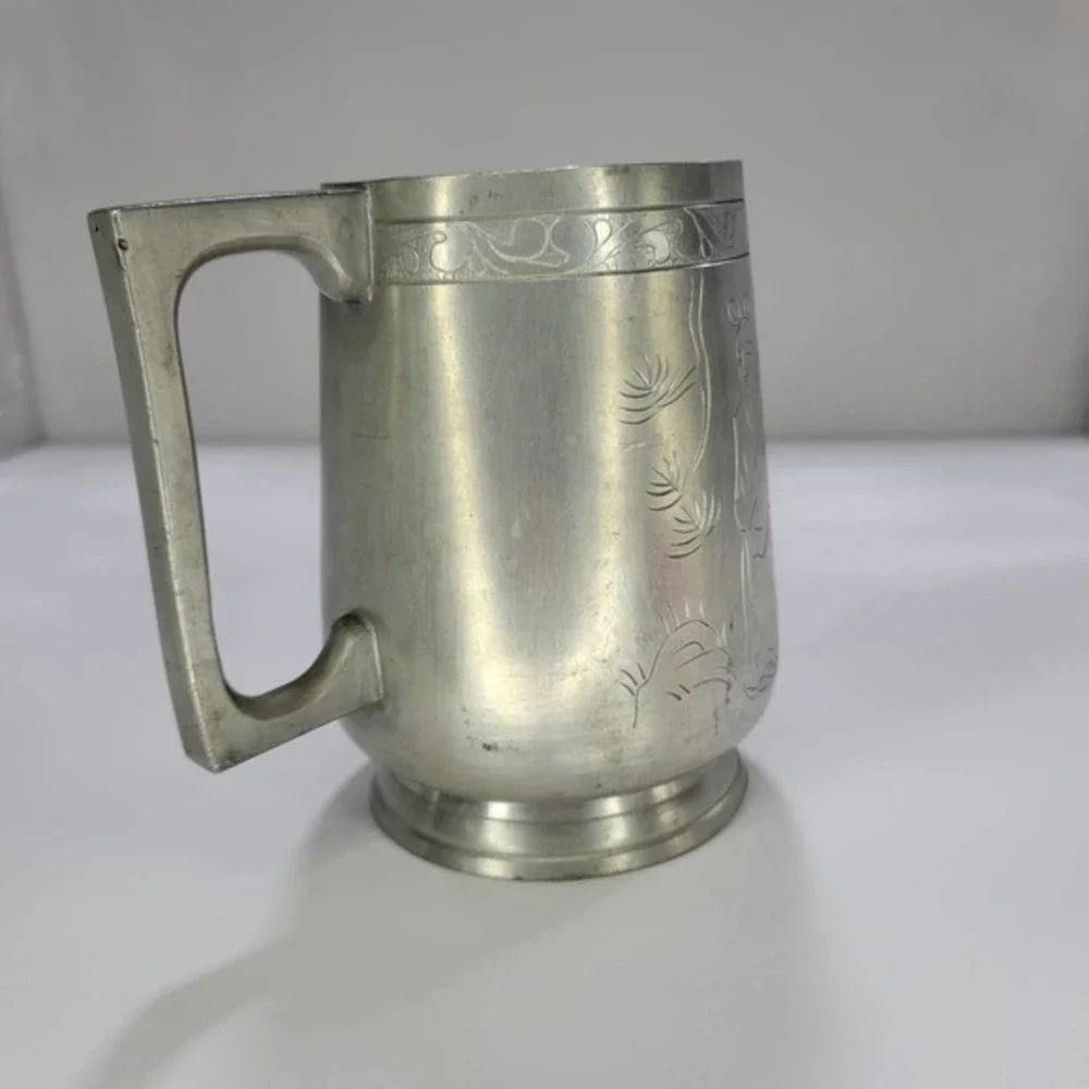 Vintage Chinese Sweet 甘 Huangjiu Pewter Mug